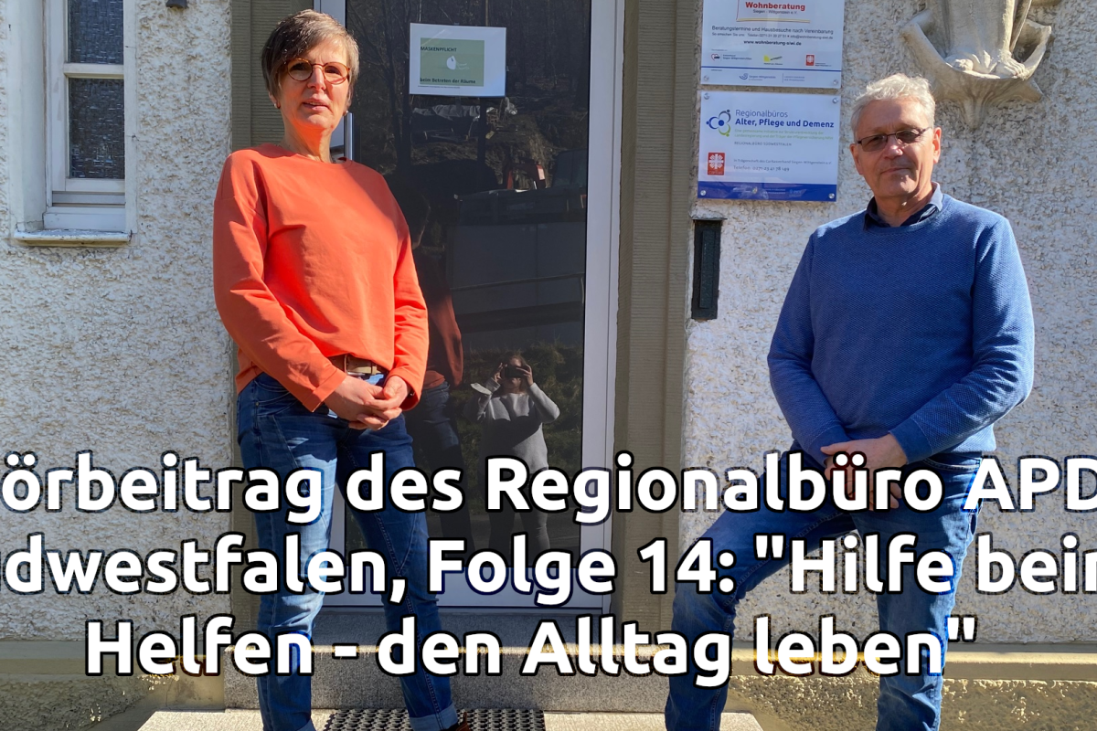 Dagmar Langenohl und Andreas Rath vor dem dem Regionalbüro.
